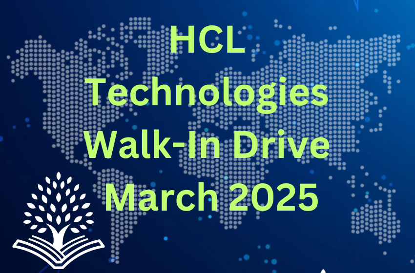HCL Technologies Walk-In Drive March 2025